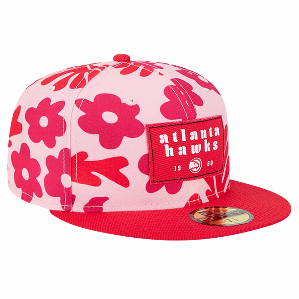 Atlanta Hawks Palm Fronds 2-Tone 59FIFTY Fitted Hat - Red | New Era cheap