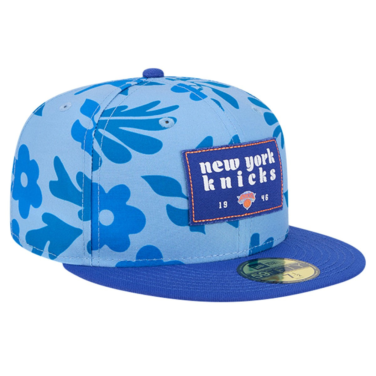 New York Knicks Palm Fronds 2-Tone 59FIFTY Fitted Hat - Blue | New Era outlet