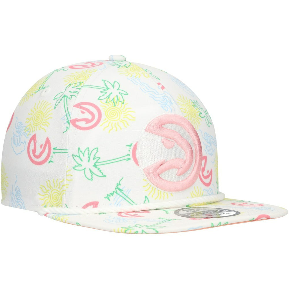 Atlanta Hawks Palm Trees and Waves Golfer Adjustable Hat - White | New Era discount