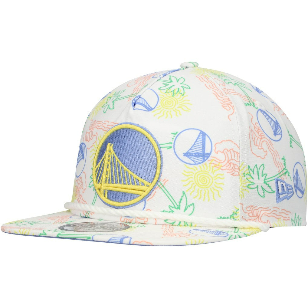 Golden State Warriors Palm Trees and Waves Golfer Adjustable Hat sale - White | New Era sale