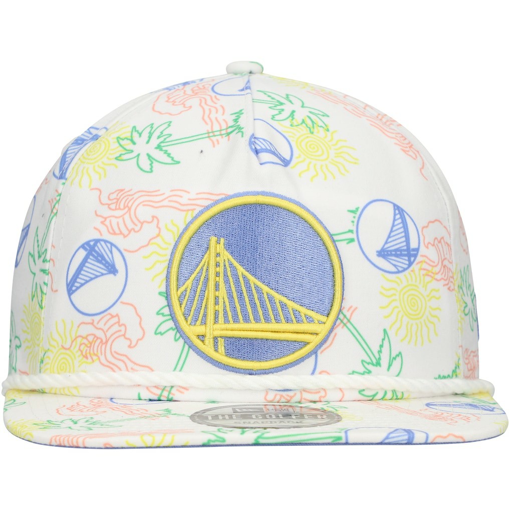 Golden State Warriors Palm Trees and Waves Golfer Adjustable Hat sale - White | New Era sale