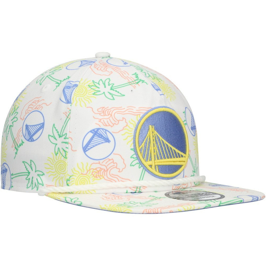 Golden State Warriors Palm Trees and Waves Golfer Adjustable Hat sale - White | New Era sale