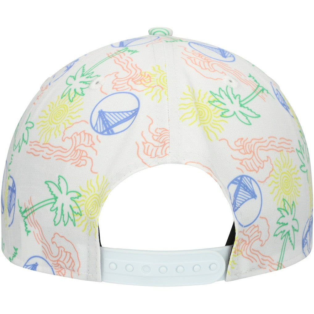 Golden State Warriors Palm Trees and Waves Golfer Adjustable Hat sale - White | New Era sale
