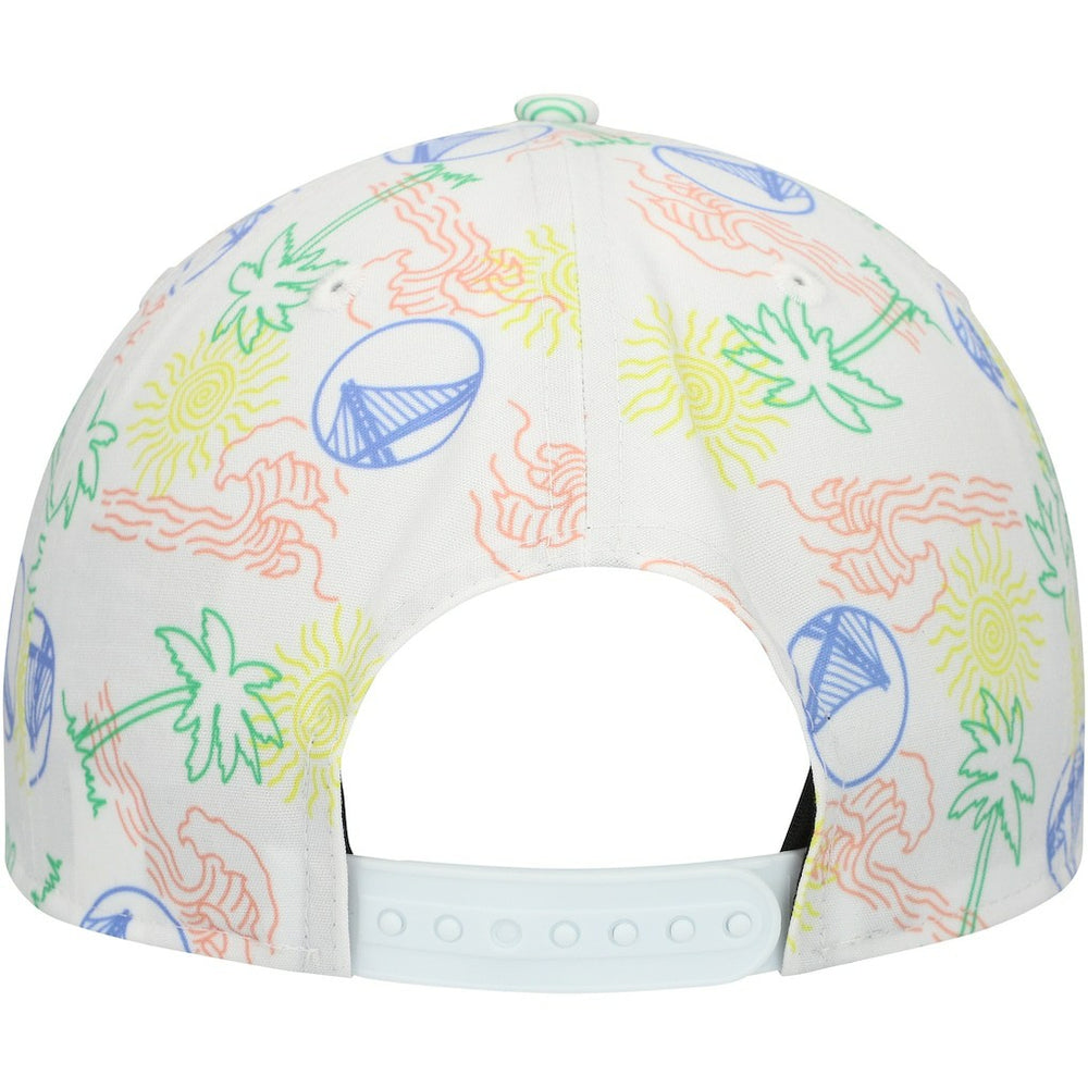 Golden State Warriors Palm Trees and Waves Golfer Adjustable Hat sale - White | New Era sale