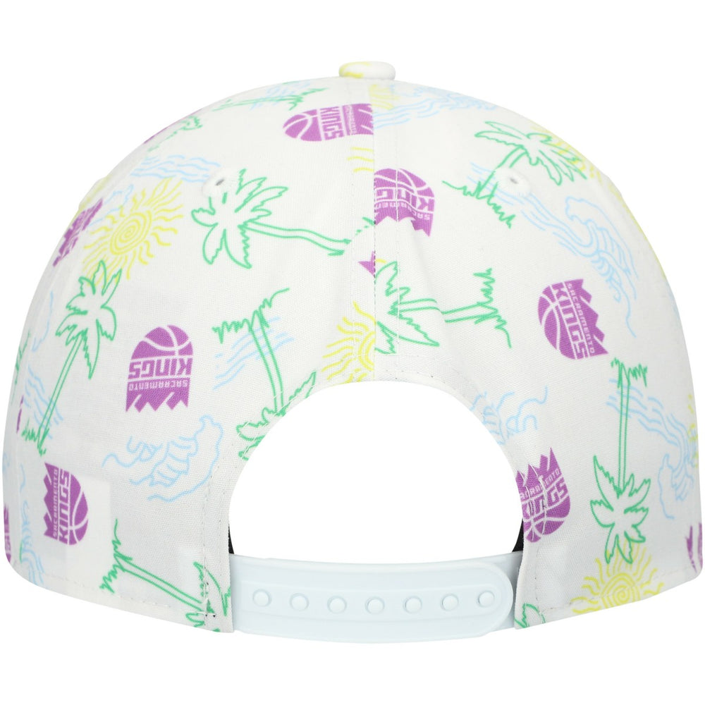 Sacramento Kings Palm Trees and Waves Golfer Adjustable Hat - White | New Era cheap