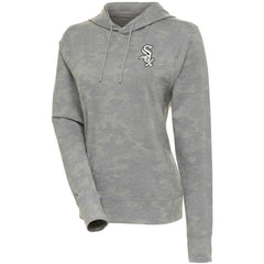 Chicago White Sox Antigua Women's Brushed Metallic Respite Pullover Hoodie - White