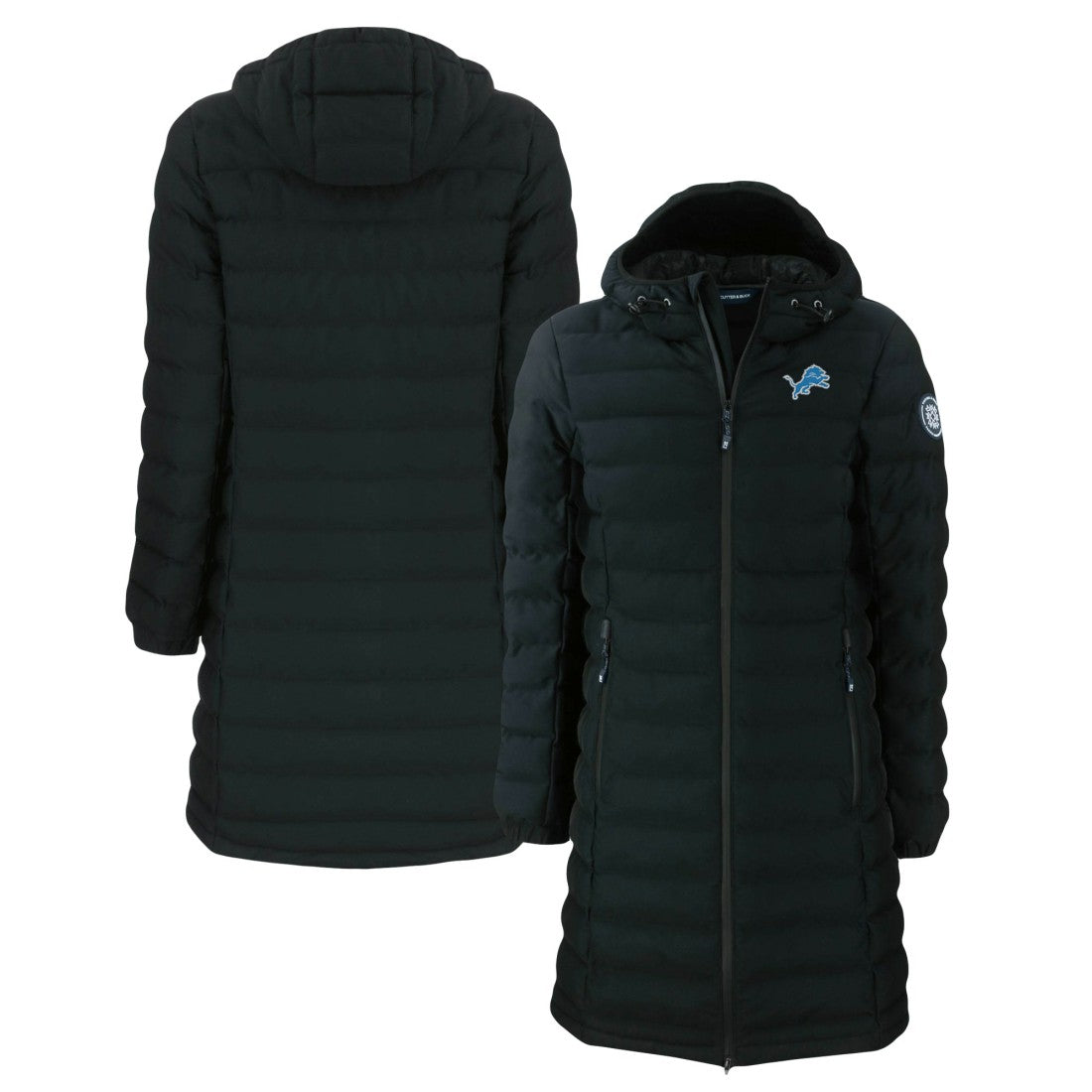 NFL Detroit Lions Cutter & Buck Women's Mission Ridge Repreve Eco Insulated Long Full-Zip Puffer Jacket
