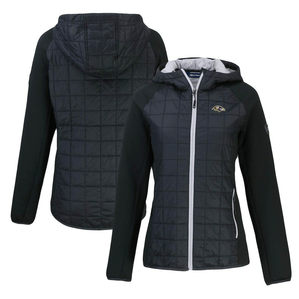 NFL Baltimore Ravens Cutter & Buck Women's Rainier Primaloft Eco Full-Zip Hybrid Jacket