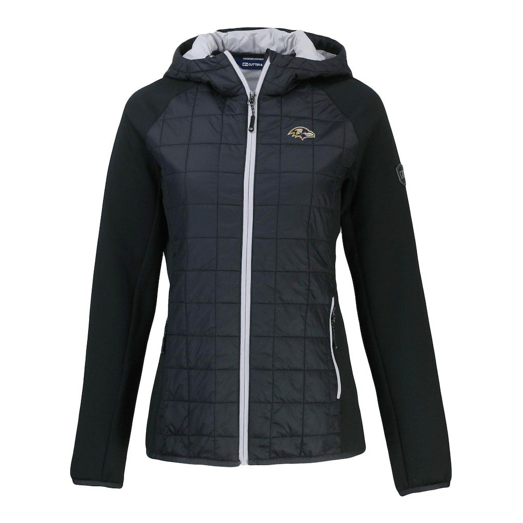 NFL Baltimore Ravens Cutter & Buck Women's Rainier Primaloft Eco Full-Zip Hybrid Jacket