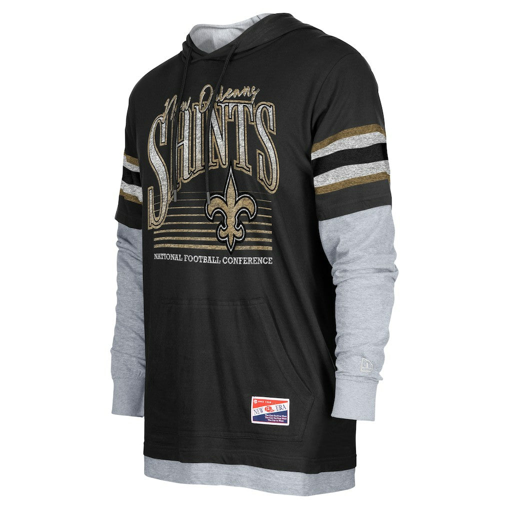 NFL New Orleans Saints Twofer Long Sleeve Hooded T-Shirt