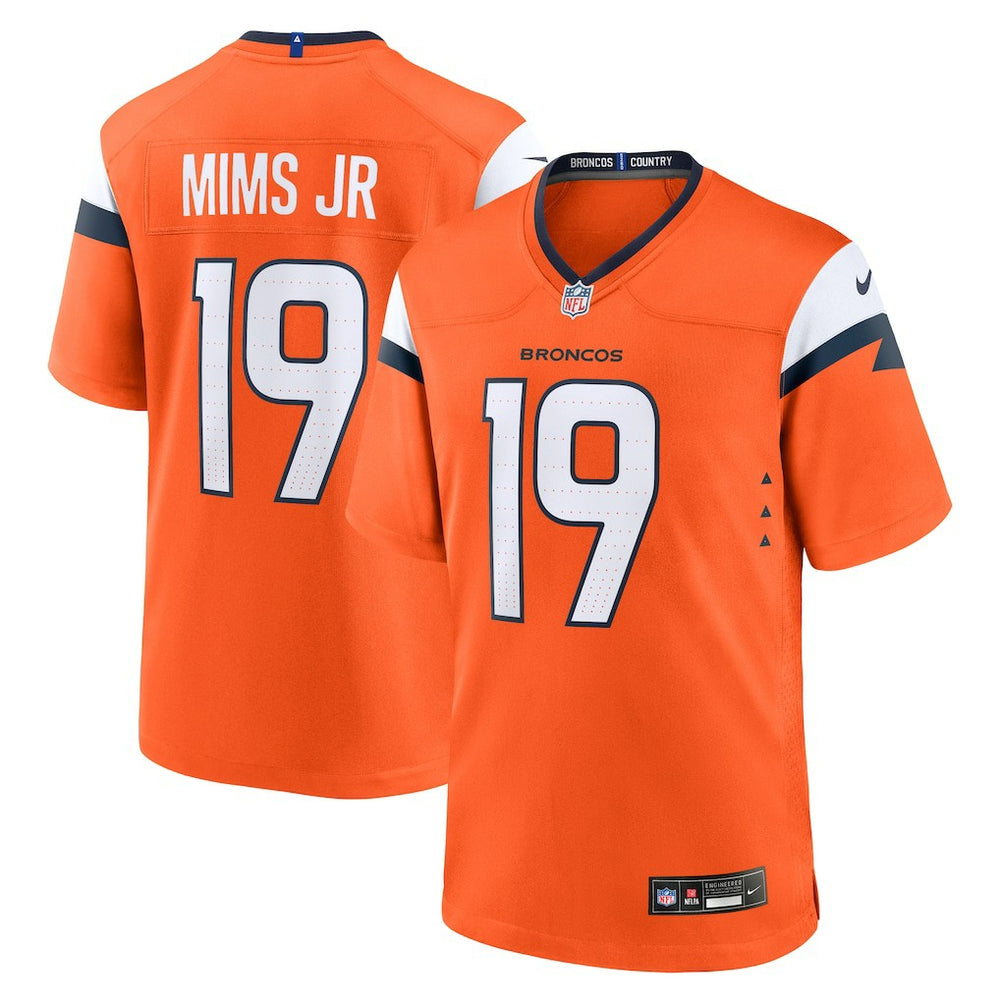 NFL Denver Broncos Marvin Mims Jr  Team Game Jersey