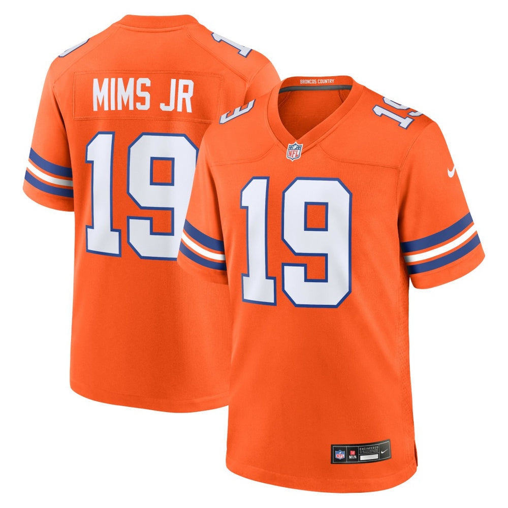 NFL Denver Broncos Marvin Mims Jr  Mile High Collection 1977 Throwback Player Game Jersey