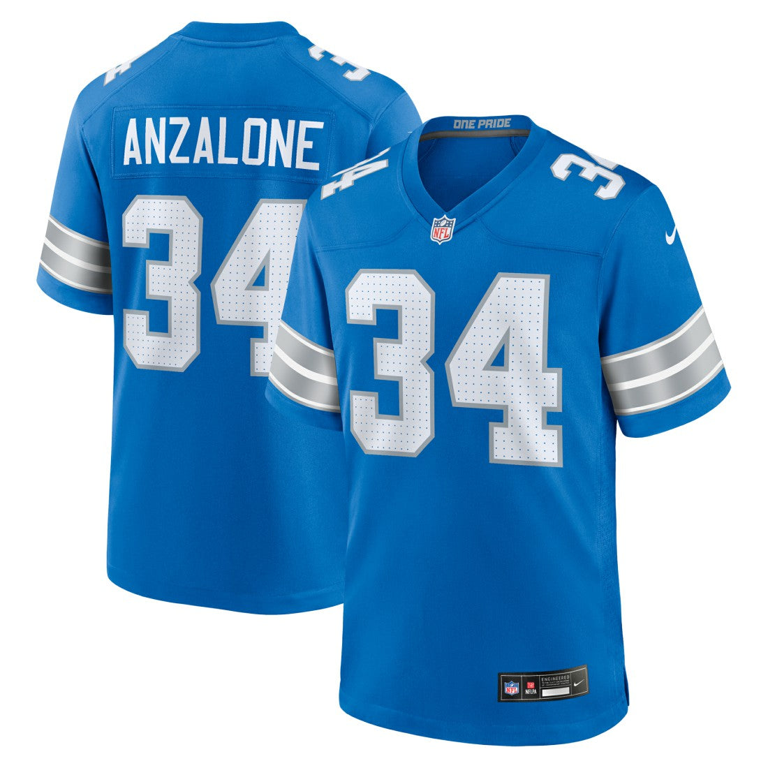 NFL Detroit Lions Alex Anzalone  Game Jersey