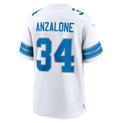 NFL Detroit Lions Alex Anzalone  White Game Jersey