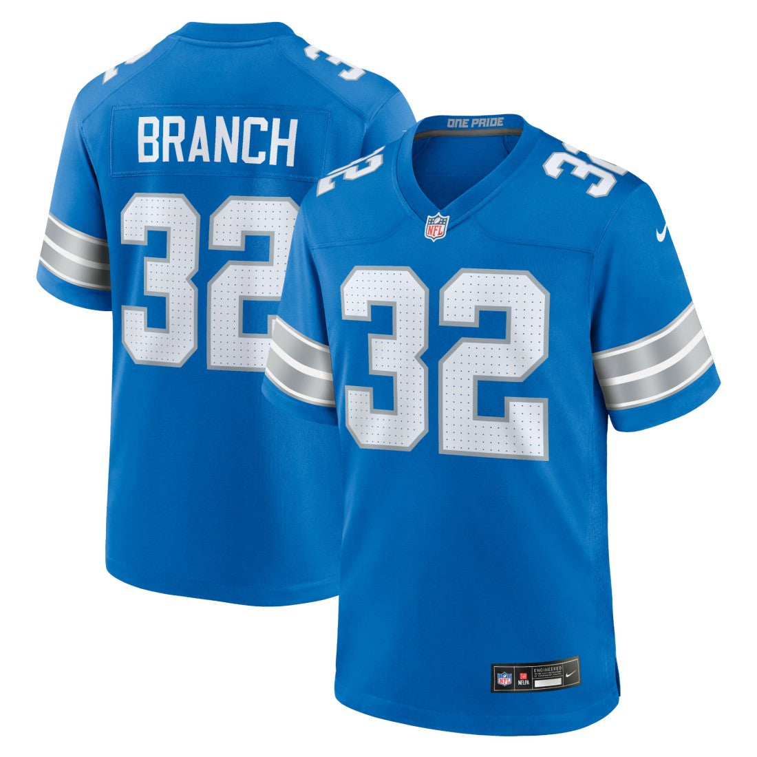 NFL Detroit Lions Brian Branch  Game Jersey