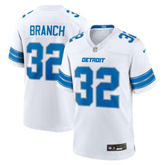 NFL Detroit Lions Brian Branch  White Game Jersey