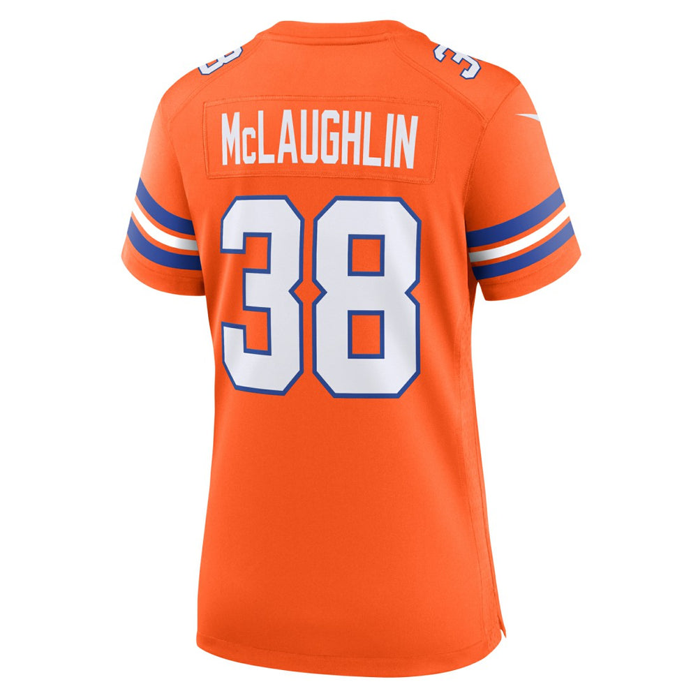 NFL Denver Broncos Jaleel McLaughlin  Women's Mile High Collection 1977 Throwback Player Game Jersey