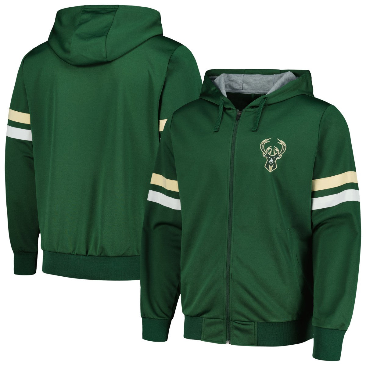 Milwaukee Bucks G-III Sports by Carl Banks Contender Full-Zip Hoodie Jacket - Hunter Green discount