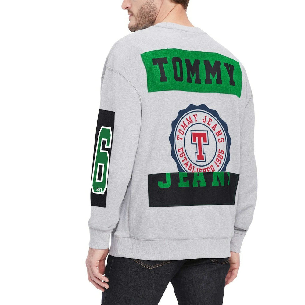 Boston Celtics Tommy Jeans Hayes Crew Neck Pullover Sweatshirt - Heather Gray online