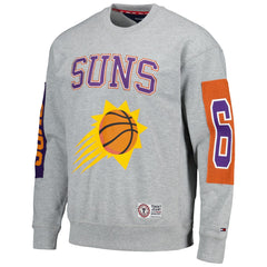 Phoenix Suns Tommy Jeans Hayes Crew Neck Pullover Sweatshirt - Heather Gray shop