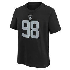 NFL Las Vegas Raiders Maxx Crosby  Youth Player Name & Number T-Shirt