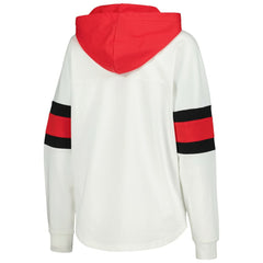 Detroit Red Wings G-III 4Her by Carl Banks Women's Goal Zone Long Sleeve Lace-Up Hoodie T-Shirt