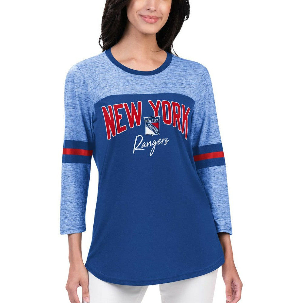 New York Rangers G-III 4Her by Carl Banks Women's Play The Game 3/4-Sleeve T-Shirt