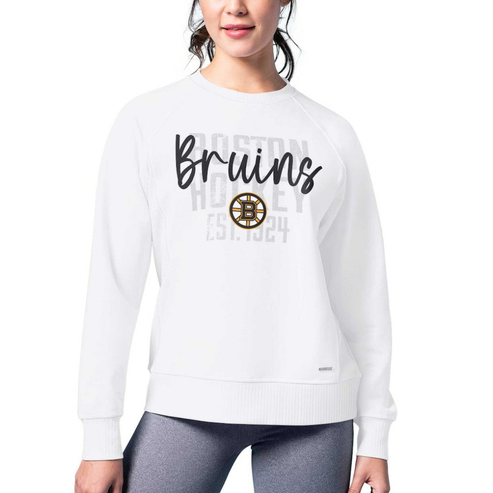 Boston Bruins MSX by Michael Strahan Women's Millie Raglan Pullover Sweatshirt