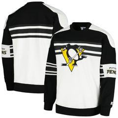 Pittsburgh Penguins Starter Defense Fleece Crewneck Pullover Sweatshirt