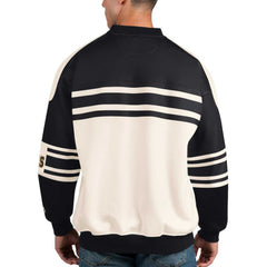 Boston Bruins Starter Defense Fleece Crewneck Pullover Sweatshirt