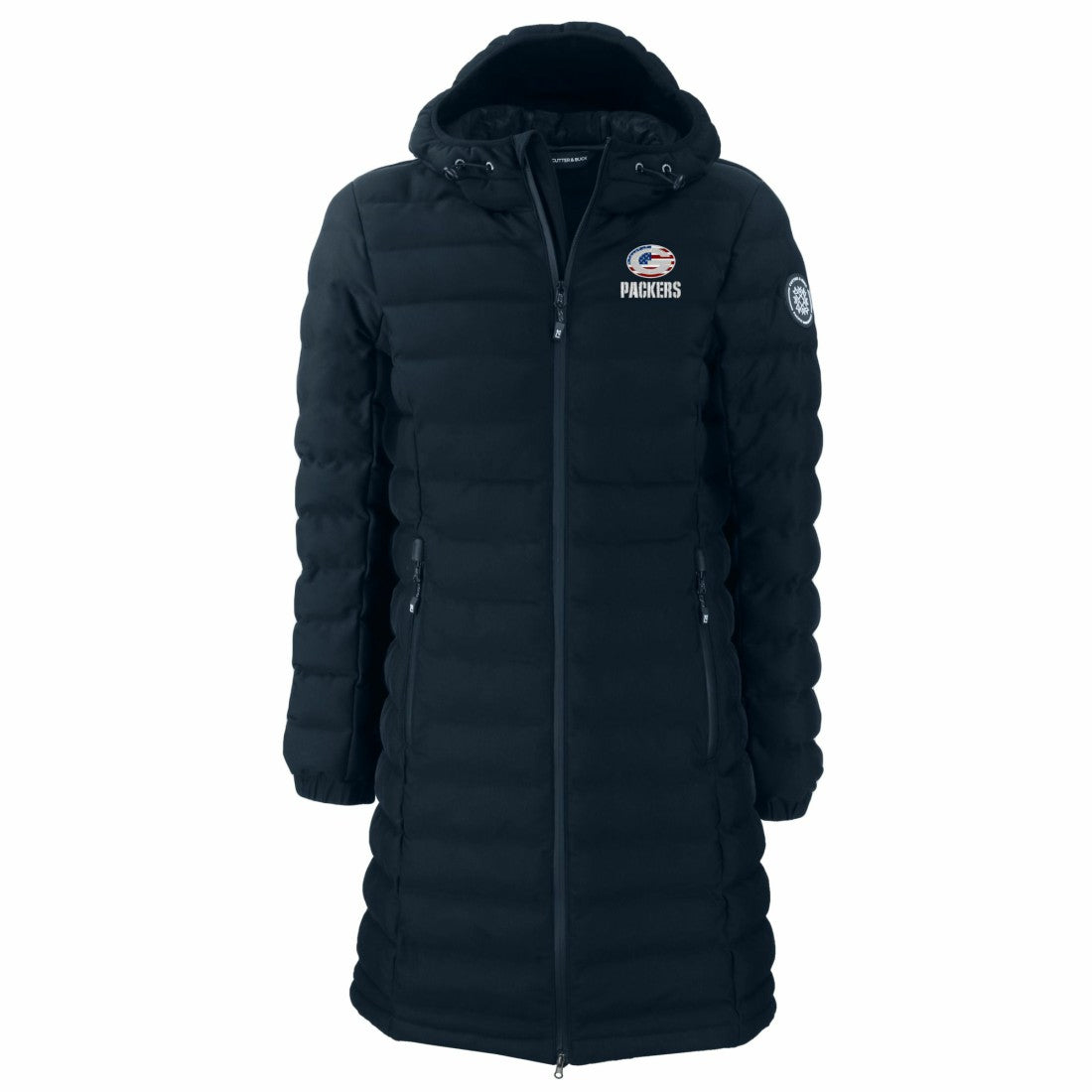 NFL Green Bay Packers Cutter & Buck Women's Americana Mission Ridge Repreve Eco Insulated Full-Zip Puffer Jacket