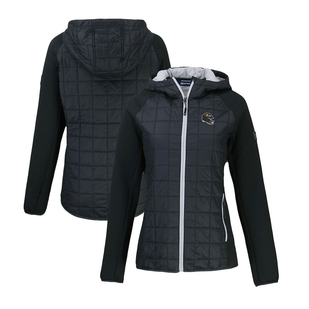NFL Baltimore Ravens Cutter & Buck Women's Helmet Logo Rainier Primaloft Eco Full-Zip Hybrid Jacket