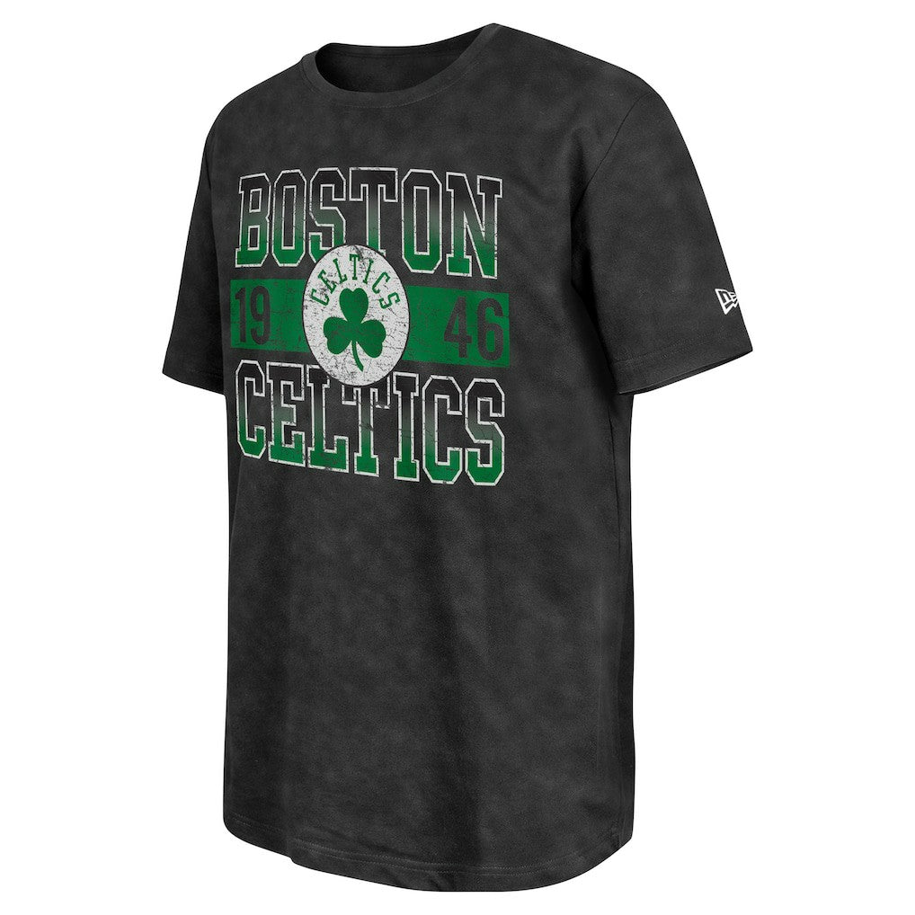 Boston Celtics Enzyme Washed Oversized T-Shirt - Black | New Era on sale
