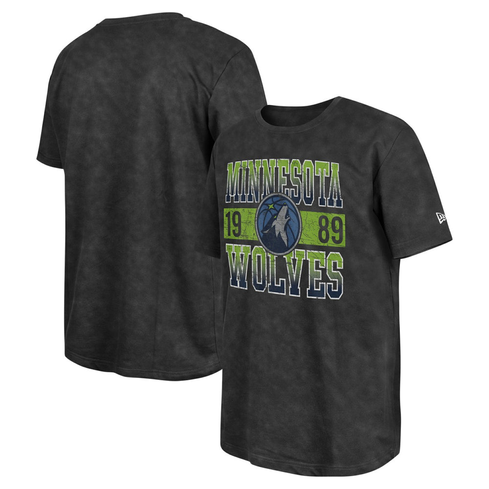 Minnesota Timberwolves Enzyme Washed Oversized T-Shirt - Black | New Era for sale