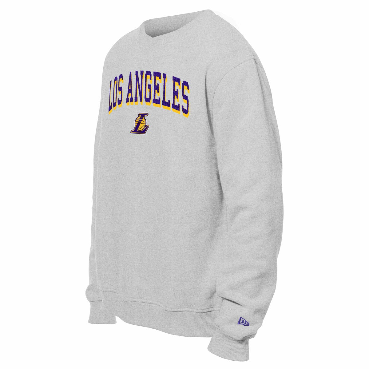 Los Angeles Lakers Chenille Cross Over Pullover Sweatshirt - Gray | New Era online