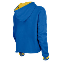 Golden State Warriors Women's Boxy Raw Edge Pullover Hoodie sale - Royal | New Era sale