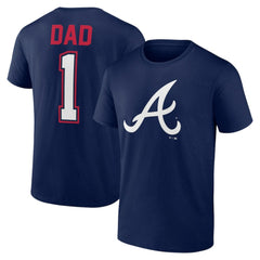 Atlanta Braves Father's Day #1 Dad T-Shirt - Navy
