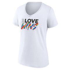 Boston Red Sox Women's Love Wins V-Neck T-Shirt - White