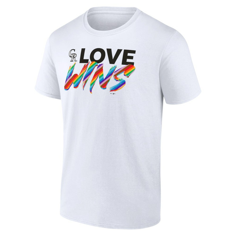 Colorado Rockies Love Wins T-Shirt - White