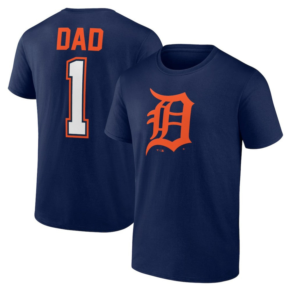 Detroit Tigers Father's Day #1 Dad T-Shirt - Navy