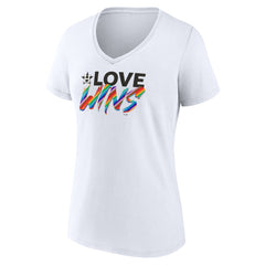 Houston Astros Women's Love Wins V-Neck T-Shirt - White