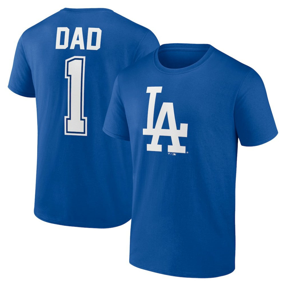 Los Angeles Dodgers Father's Day #1 Dad T-Shirt - Royal