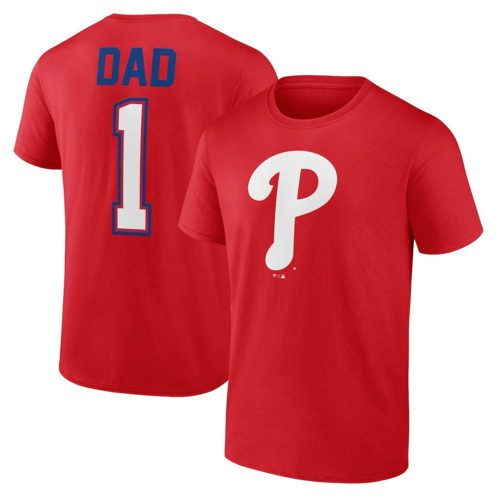 Philadelphia Phillies Father's Day #1 Dad T-Shirt - Red