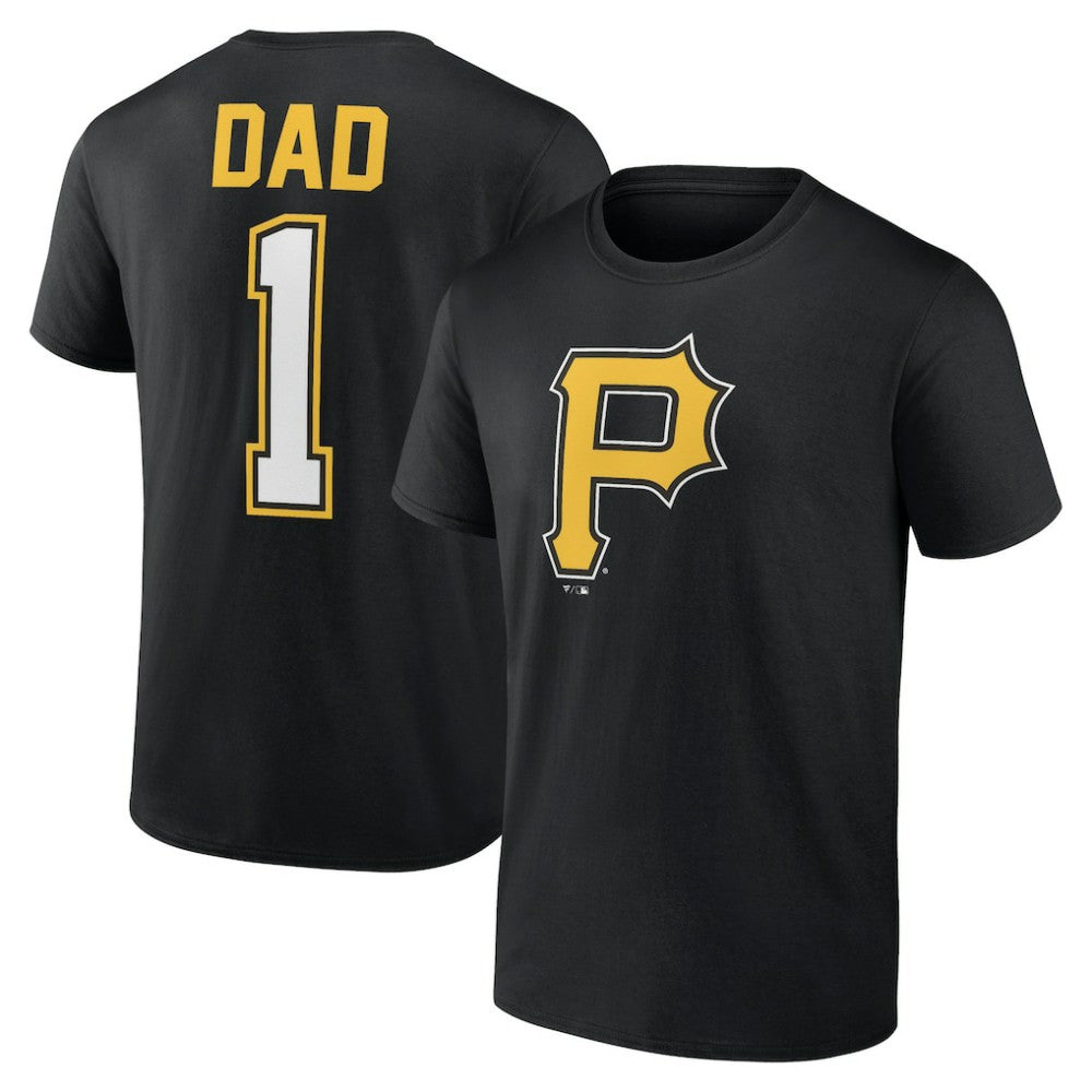 Pittsburgh Pirates Father's Day #1 Dad T-Shirt - Black