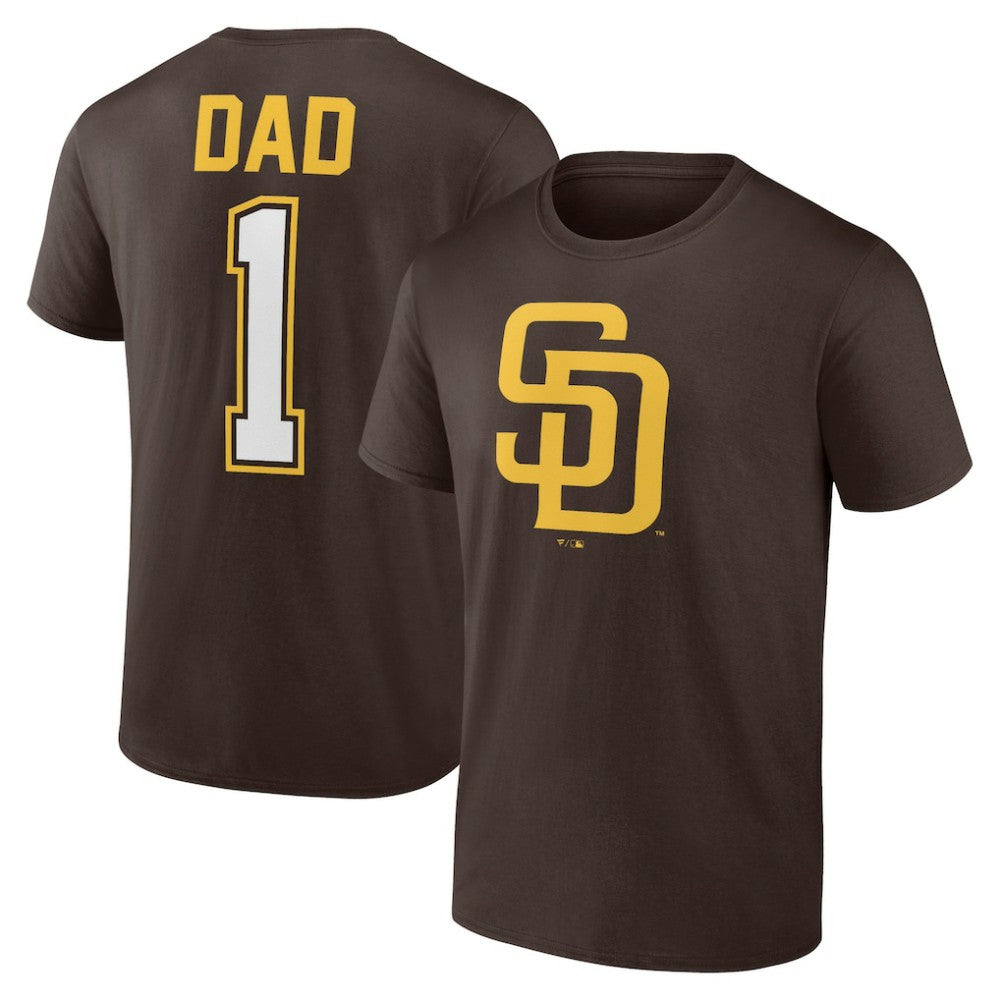 San Diego Padres Father's Day #1 Dad T-Shirt - Brown