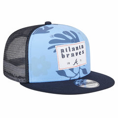 Atlanta Braves Bikini Bottom Trucker 9FIFTY Snapback Hat - Navy | New Era