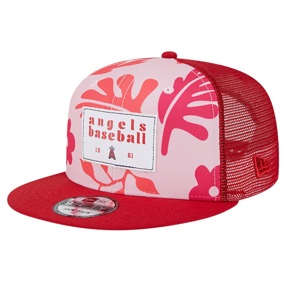 Los Angeles Angels Bikini Bottom Trucker 9FIFTY Snapback Hat - Red | New Era