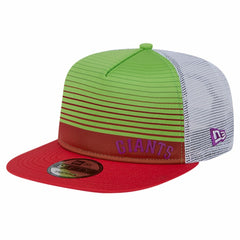 San Francisco Giants Neon Horizon A-Frame Trucker 9FIFTY Snapback Hat - Red | New Era