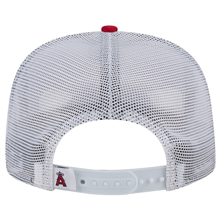 Los Angeles Angels Team Horizon 9FIFTY A-Frame Trucker Snapback Hat - Red | New Era