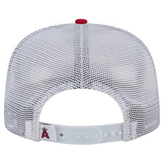 Los Angeles Angels Team Horizon 9FIFTY A-Frame Trucker Snapback Hat - Red | New Era